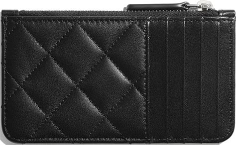 chanel book card holder|chanel card holder zipped.